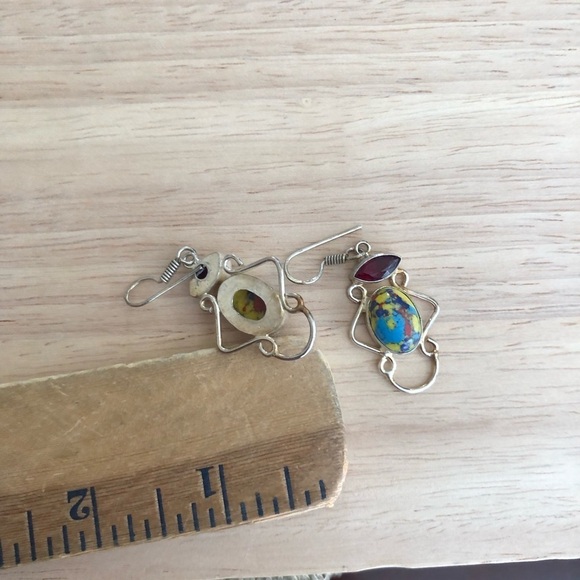 925 Sterling Silver Set Earrings + Necklace - Picture 4 of 8